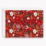 Holiday Boxed Cards Merry and Bright Microfloral Set of 10