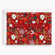 Title: Christmas Floral Merry and Bright Stationery A6 S/10