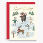 Holiday Boxed Cards Skating Animals Set of 10