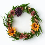 Alternative view 1 of Fall Blooms Paper Wreath