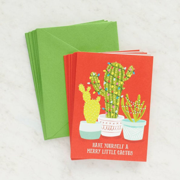 Merry Little Cactus Holiday Card Set