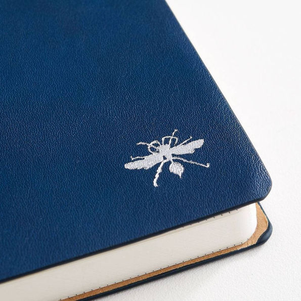 Navy Paper Wasp Lined Journal