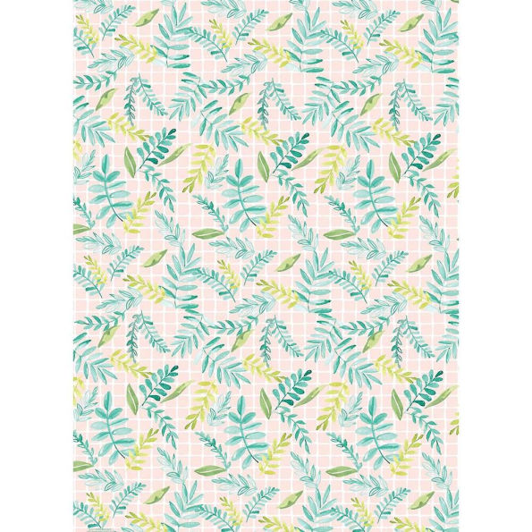 Watercolor Greenery Flat Wrap