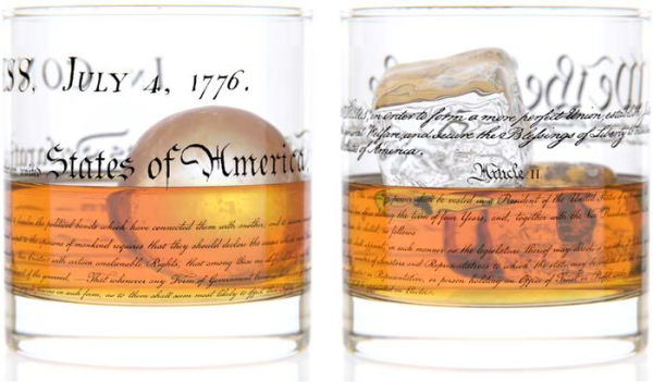 Constitution and Declaration Rocks Glass Pair