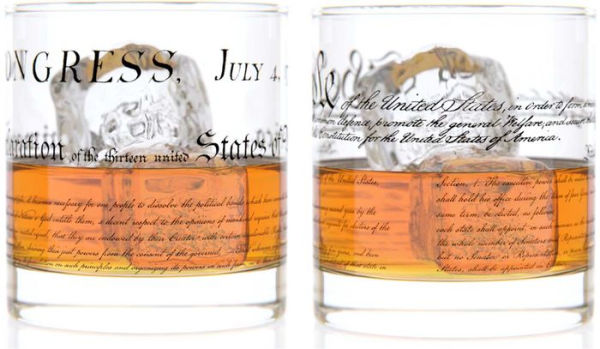 Constitution and Declaration Rocks Glass Pair