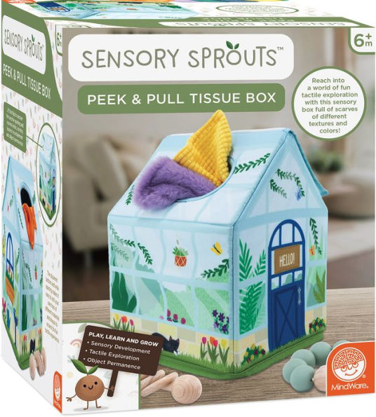Sensory Sprouts Sensory Peek and Pull Tissue Box