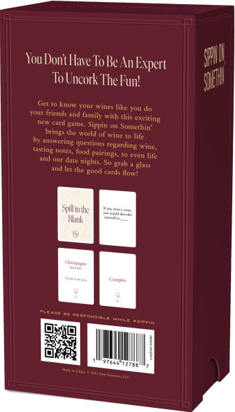 Sippin on Somethin' Wine Card Game by Aubrey Paige Petcosky, Tim Capria