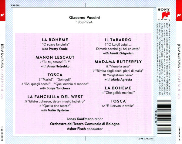 Puccini: Love Affairs