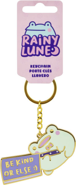 Rainylune Friend the Frog Enamel Keychain- Be Kind or Else