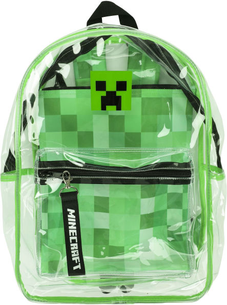 Minecraft Clear Backpack with Utility Pocket