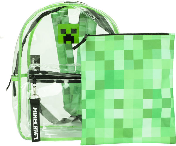 Minecraft Clear Backpack with Utility Pocket