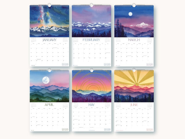 2026 Mountain Art Wall Calendar