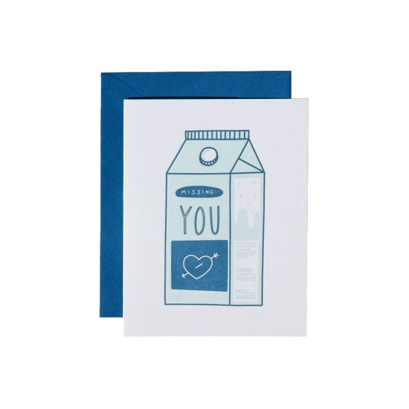 Milk Carton Missing You Card