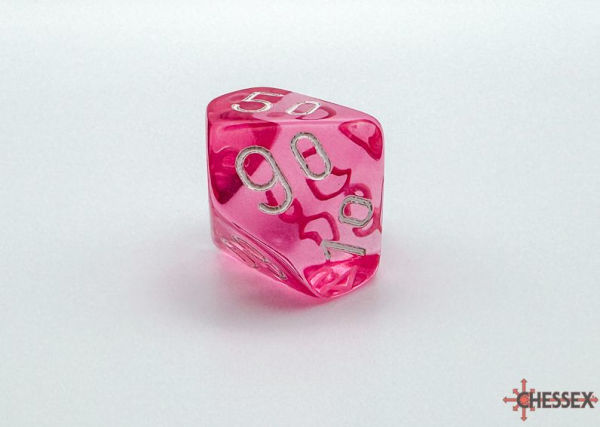 Translucent Polyhedral Pink White 7 Die