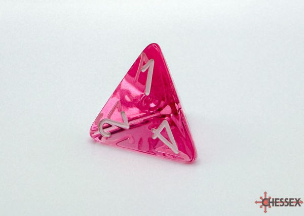 Translucent Polyhedral Pink White 7 Die