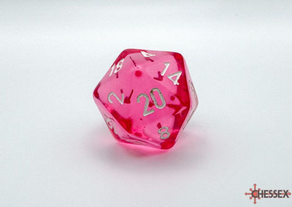 Translucent Polyhedral Pink White 7 Die