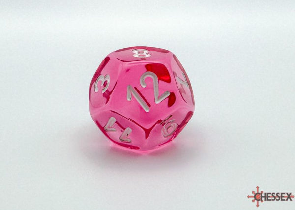 Translucent Polyhedral Pink White 7 Die