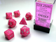 Title: Opaque Poly Pink/white 7 Die Set