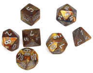 Title: Lustrous Polyhedral Gold/silver 7-Die Set