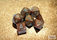 Title: Glitter Polyhedral Gold/Silver 7-Die Set