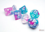 Nebula Polyhedral Wisteria/white w/Luminary 7-Die Set