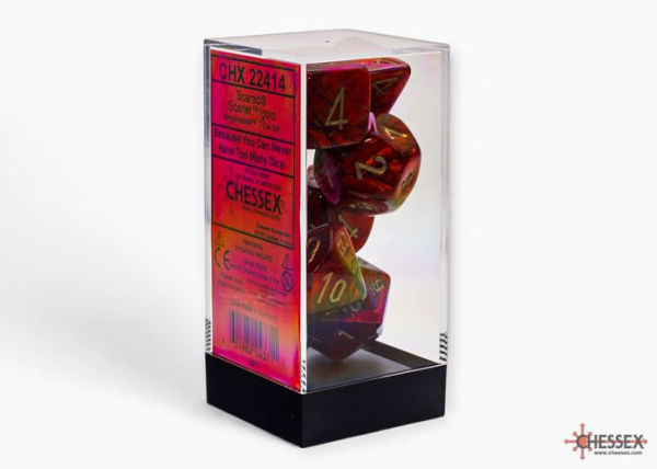 Scarab Mega hedral Scarlet/Gold by Chessex