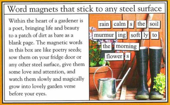 Magnetic Poetry Kit for Garden Poets