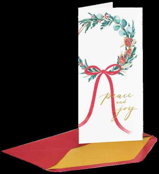 Christmas Boxed Cards Allegro Asymmetrical Wreat