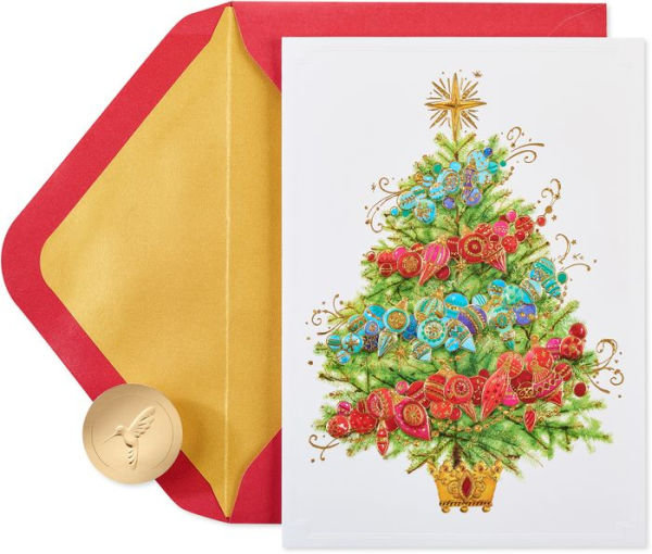 Holiday Boxed Cards Aria Ombre Tree