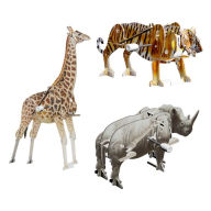 Title: Smithsonian 3D Motorized Puzzles - Safari Animal B 3 Pack