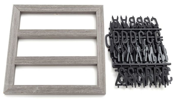 DCVW 12x12 Grey Oak Backless Letterboard