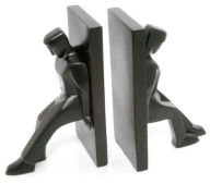 Leaning Men Sculpted Figural Bookends Set of 2