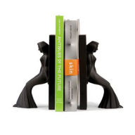 Title: Leaning Ladies Sculpted Figural Bookends Set of 2