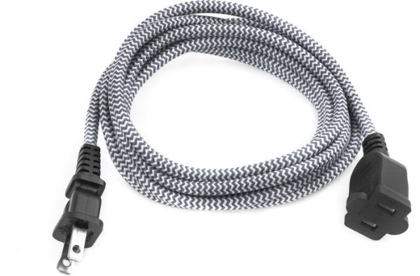 Braided Extension Cord Black