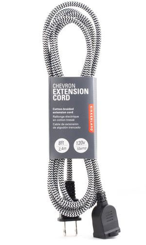 Braided Extension Cord Black