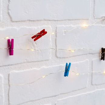 Mini Clothespin String Lights