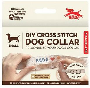 Cross Stitch Dog Collar - Size Small