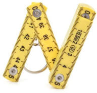 Title: Yellow Mini Folding Ruler Keychain
