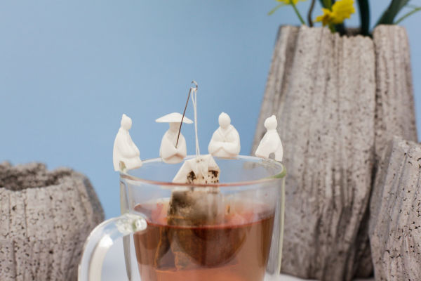 Fisherman Tea Bag Holder - Set Of 4