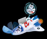Alternative view 3 of Astro Venture Space Playset Toy - Space Rover Shuttle and Space Station - Light and Sound Space Exploration
