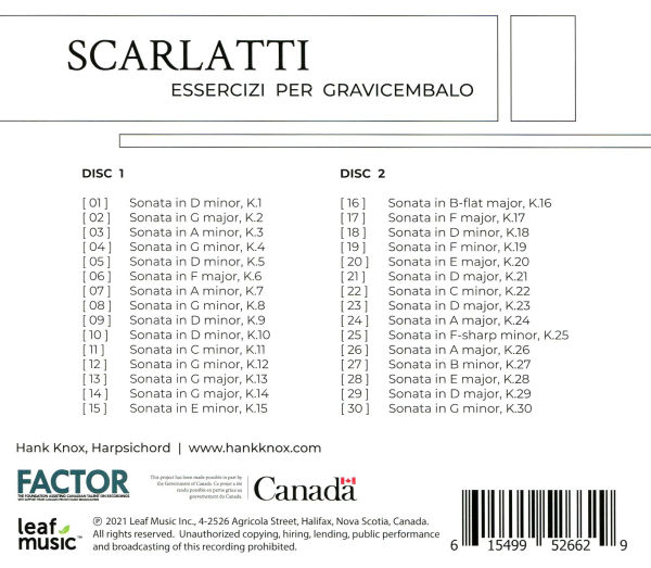 Scarlatti: Essercizi per Gravicembalo