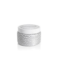 Title: White Travel Tin Volcano Candle 8.5 oz