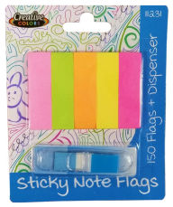 Title: Self Stick Note Flags 5 Colors 50 Sheet with Plastic Dispenser