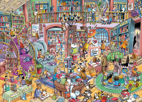 Bookshop Bedlam 1000 Piece Puzzle-B&N Exclusive
