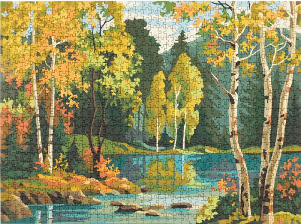 Paint By Numbers - Forest - 1000 Piece Puzzle by Four Point Puzzles
