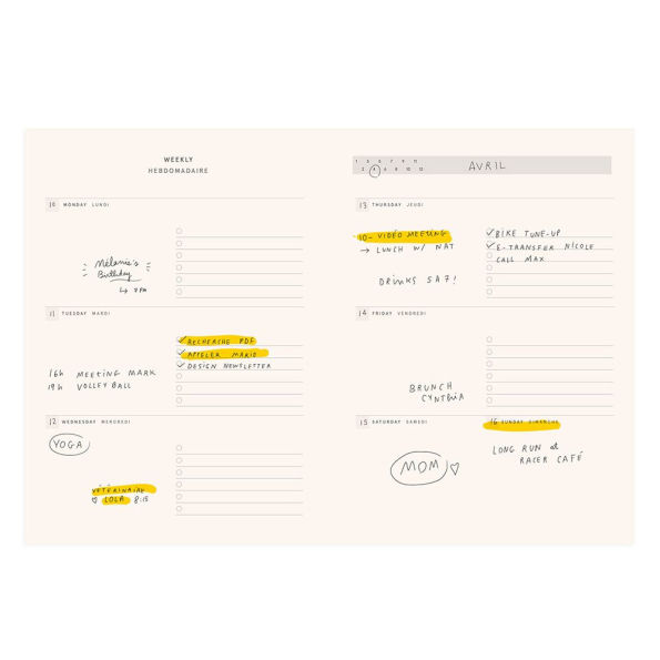 Wildflowers Undated Planner