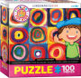 Color Study of Squares and Circles 100 Pc Puzzle