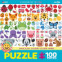Emoji Colorful Animals 100 Piece Jigsaw Puzzle