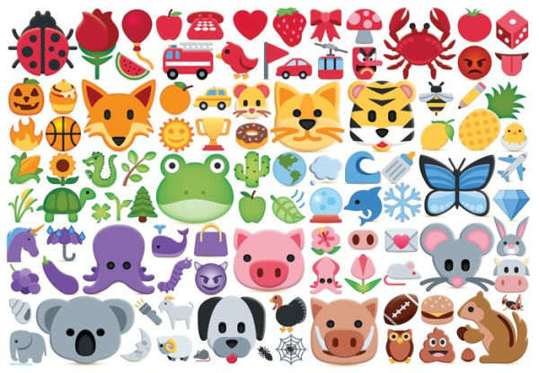 Emoji Colorful Animals 100 Piece Jigsaw Puzzle