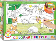 Title: Color Me Forest 100 Piece Jigsaw Puzzle